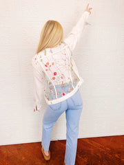 Gardenia Lace Denim Jacket
