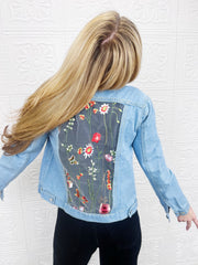 Gardenia Lace Denim Jacket