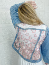 Mariposa Pink Lace Denim Jacket