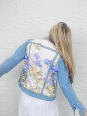 Alba Blue Lace Denim Jacket