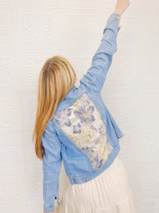 Eden Organza Brocade Denim Jacket