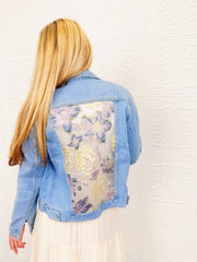 Eden Organza Brocade Denim Jacket