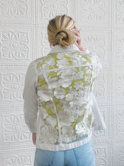 Cosmo White Lace Denim Jacket