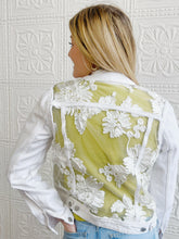 Genevieve White Lace Denim Jacket