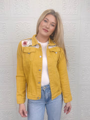 Gardenia Lace Denim Jacket