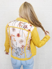 Autumn Lace Denim Jacket