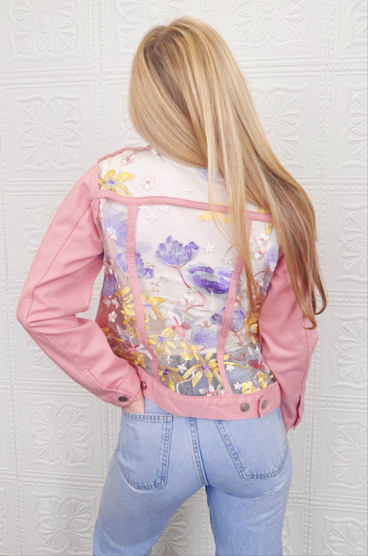 Alba Blue Lace Denim Jacket