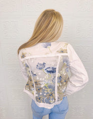 Alba Classic Blue  Lace Denim Jacket
