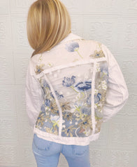 Alba Classic Blue  Lace Denim Jacket