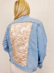 Cassia Organza Brocade Denim Jacket