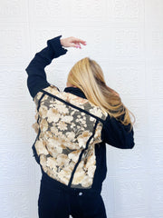 Cosmo Gold Lace Denim Jacket