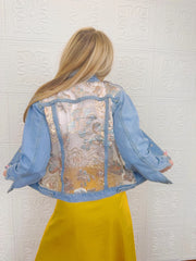 Bliss Organza Brocade Denim Jacket