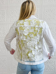 Cosmo White Lace Denim Jacket