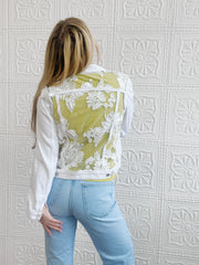 Genevieve White Lace Denim Jacket