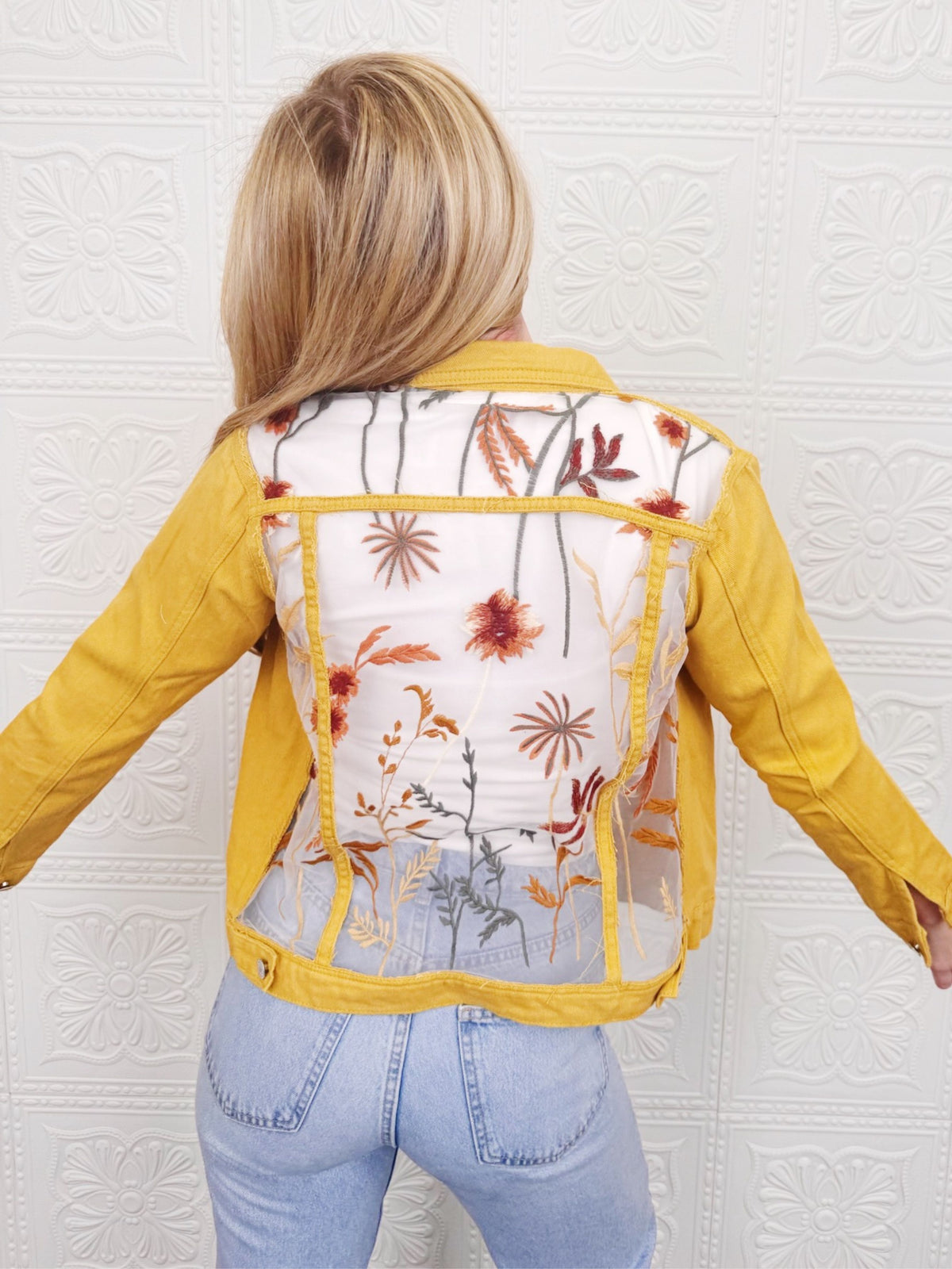Autumn Lace Denim Jacket