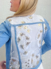 Zara Lace Denim Jacket