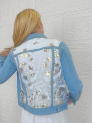 Zara Lace Denim Jacket