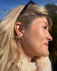 Gold Bow Earrings